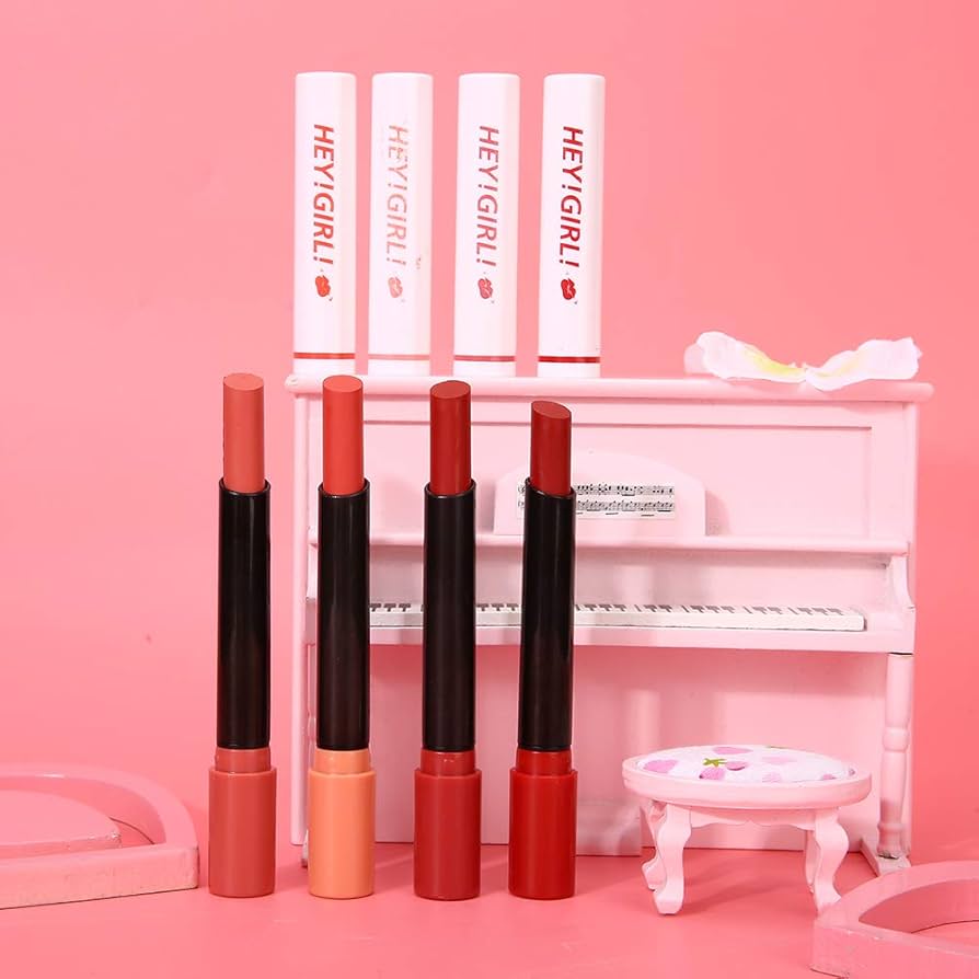 4pcs Lipstick Set Cigarette Shape Matte Long Lasting Unfading Lip
