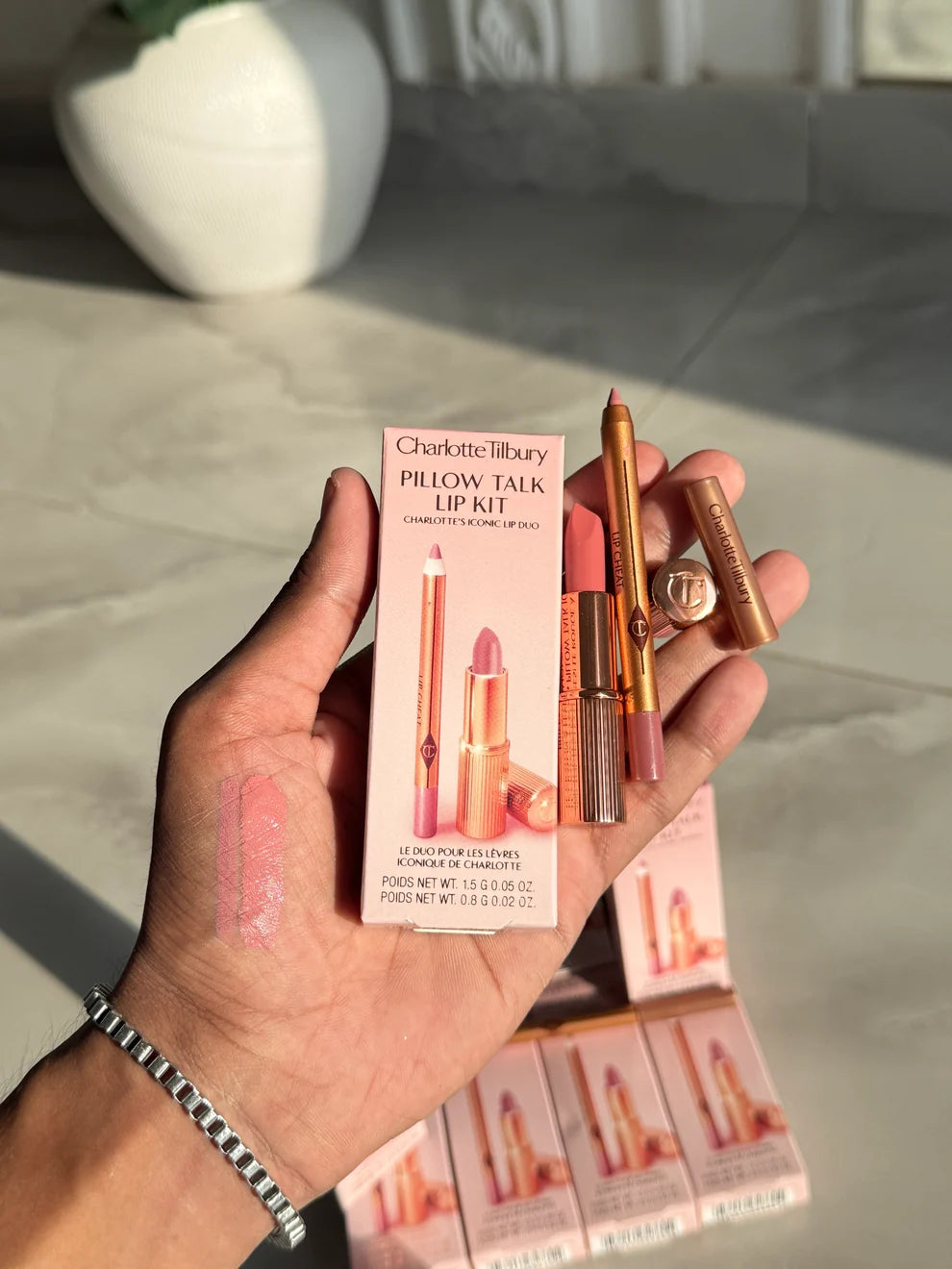 charlotte tilbury mini pillow talk lipstick & liner set (perfect lipcombo set)