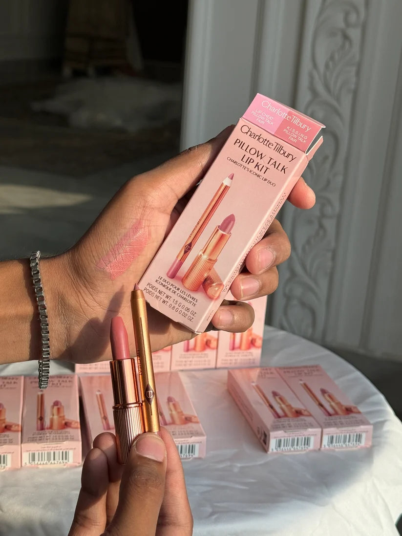 charlotte tilbury mini pillow talk lipstick & liner set (perfect lipcombo set)