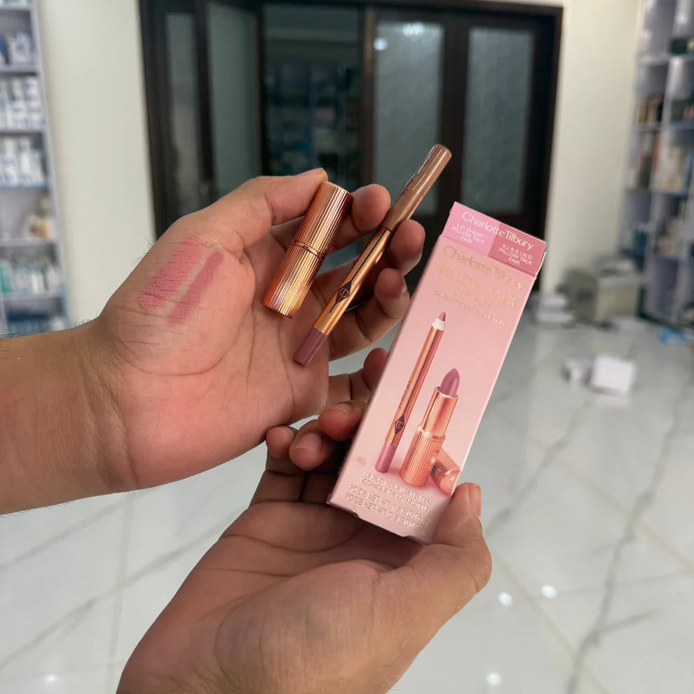 charlotte tilbury mini pillow talk lipstick & liner set (perfect lipcombo set)