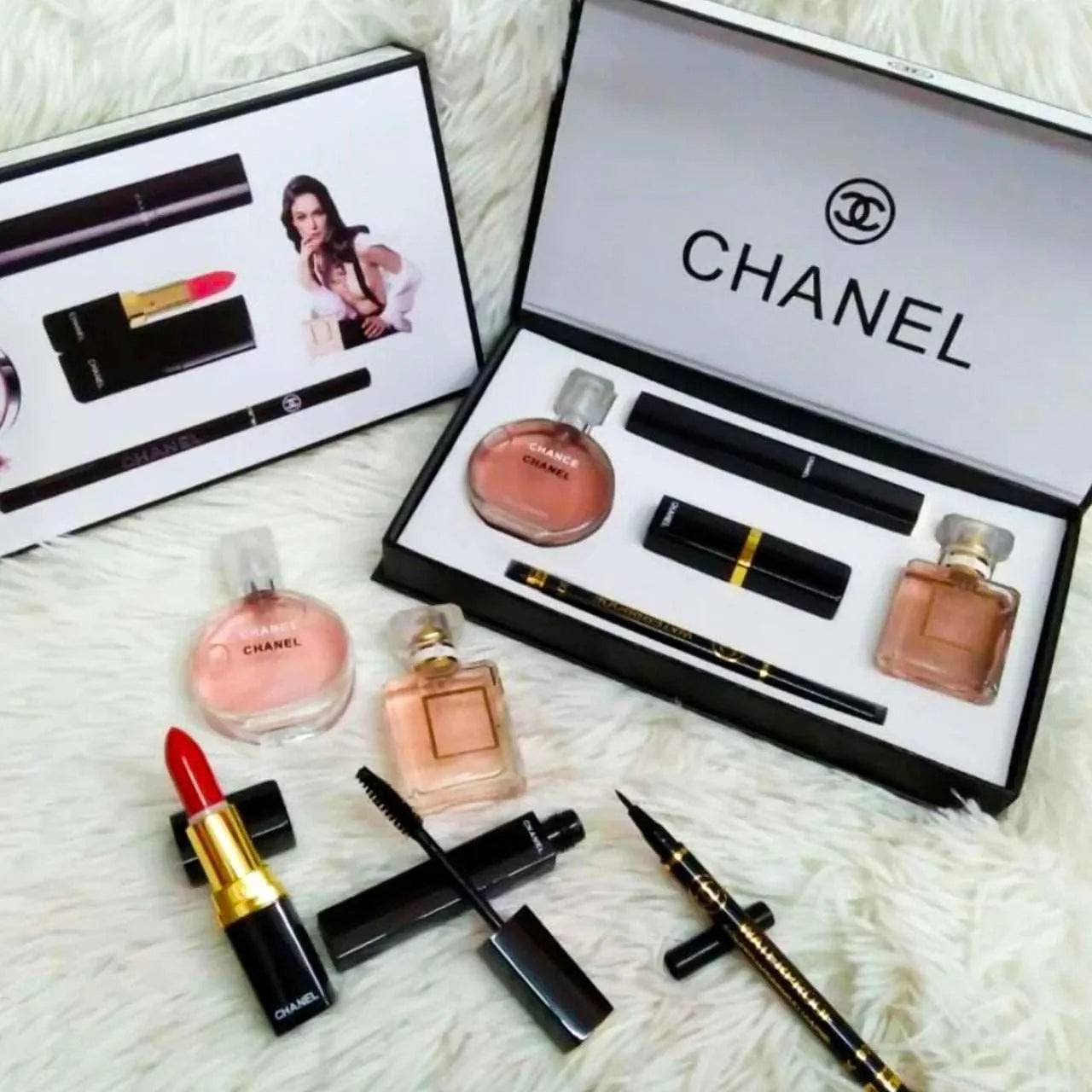 Chanel Perfumes & Makeup Gift Set.